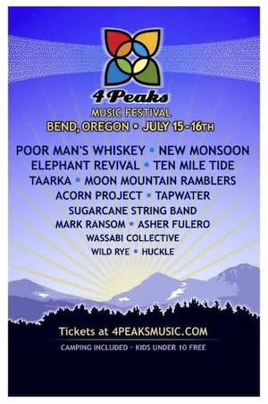 4 Peaks Music Festival 2011 Lineup poster image