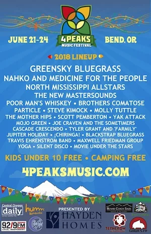 4 Peaks Music Festival 2018 Lineup poster image
