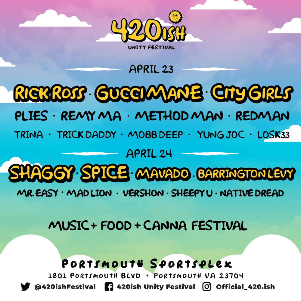 420ish unity festival 2022 lineup poster