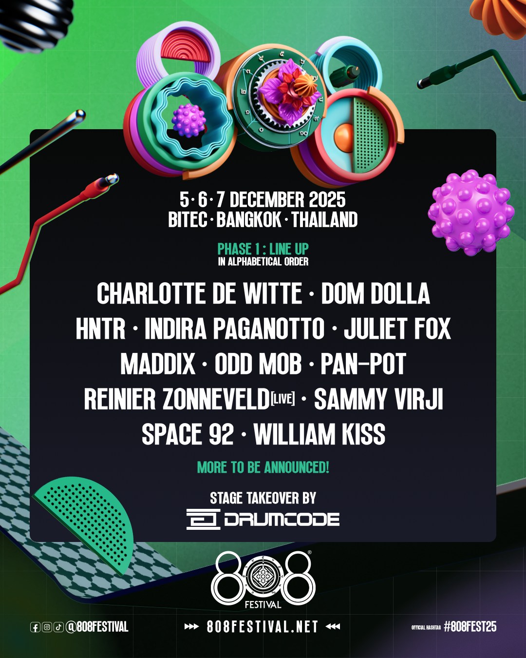 808 Festival 2025 lineup poster