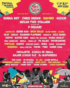 Afro Nation Portugal 2022 Lineup poster image