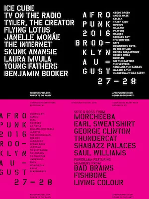 AFROPUNK Brooklyn 2016 Lineup poster image