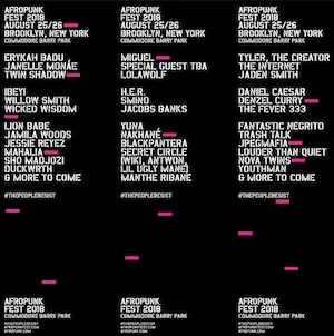 AFROPUNK Brooklyn 2018 Lineup poster image