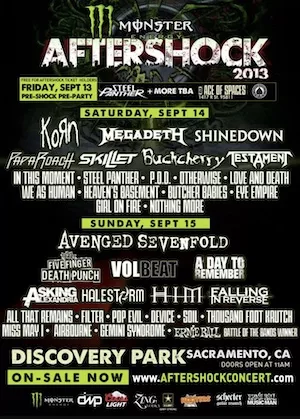 Aftershock Festival 2013 Lineup poster image