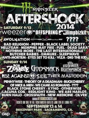 Aftershock Festival 2014 Lineup poster image