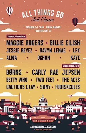 All Things Go Music Festival 2018 Lineup poster image