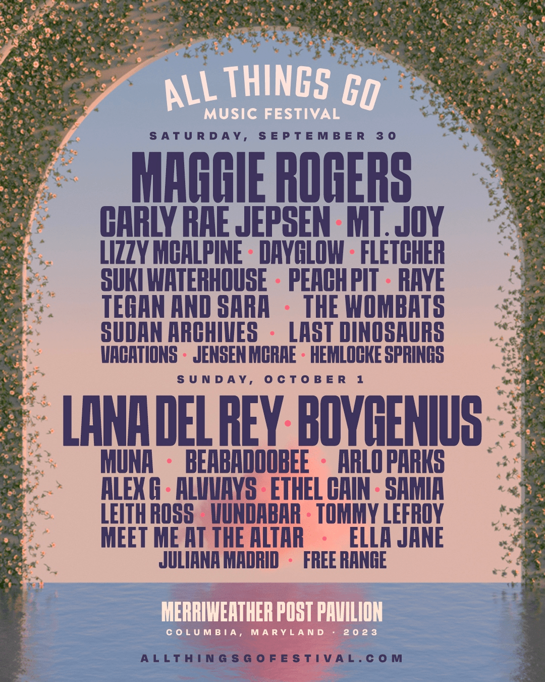 All Things Go Music Festival lineup poster