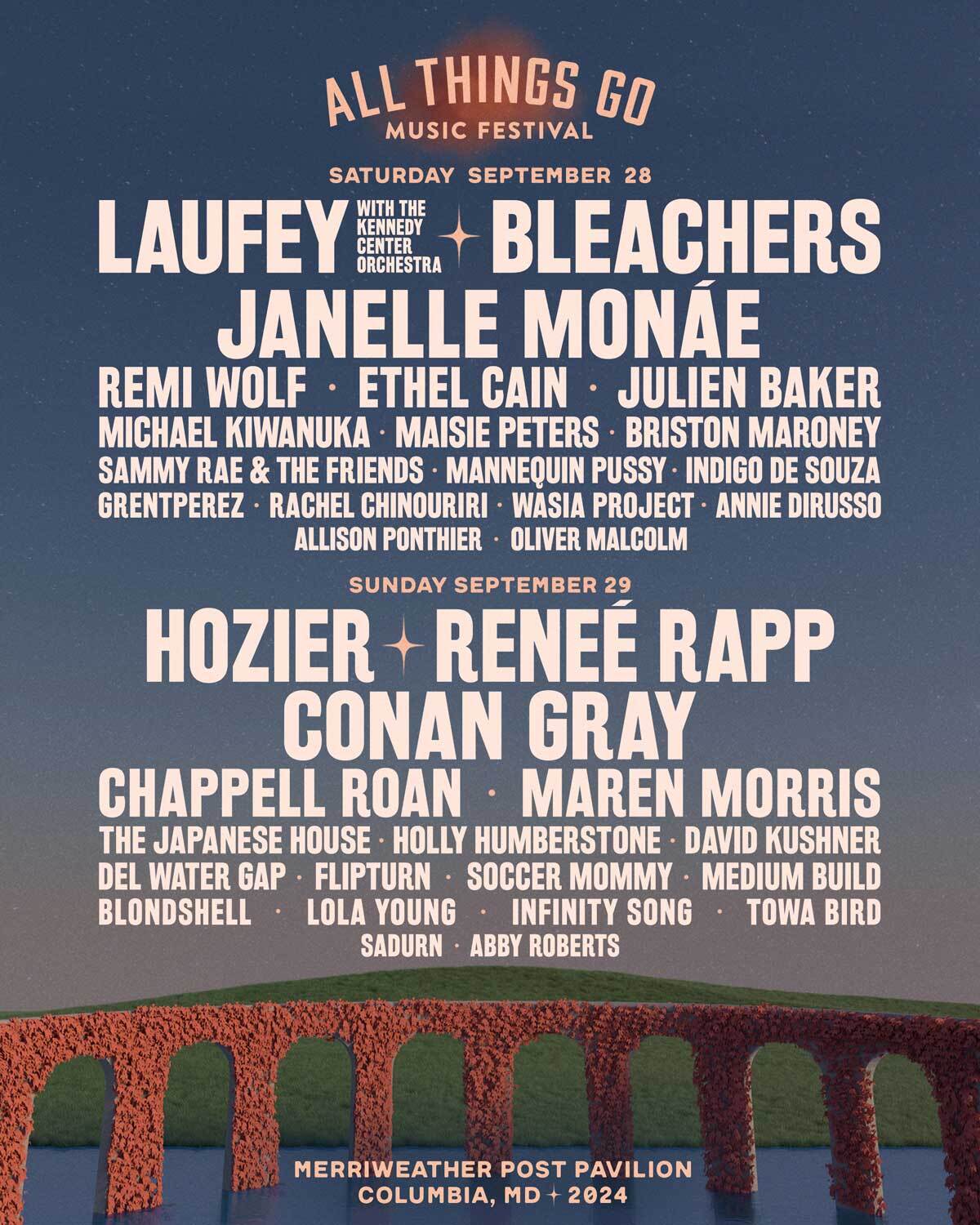 All Things Go Music Festival 2024 lineup poster