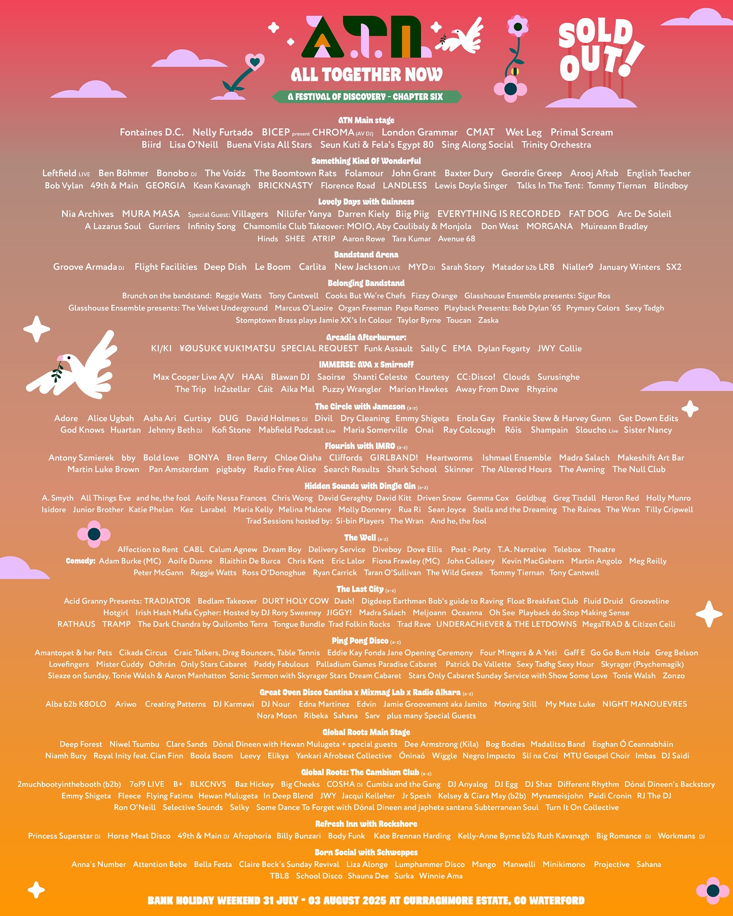 All Together Now 2025 Lineup Grooveist All Together Now 2025 Lineup Grooveist