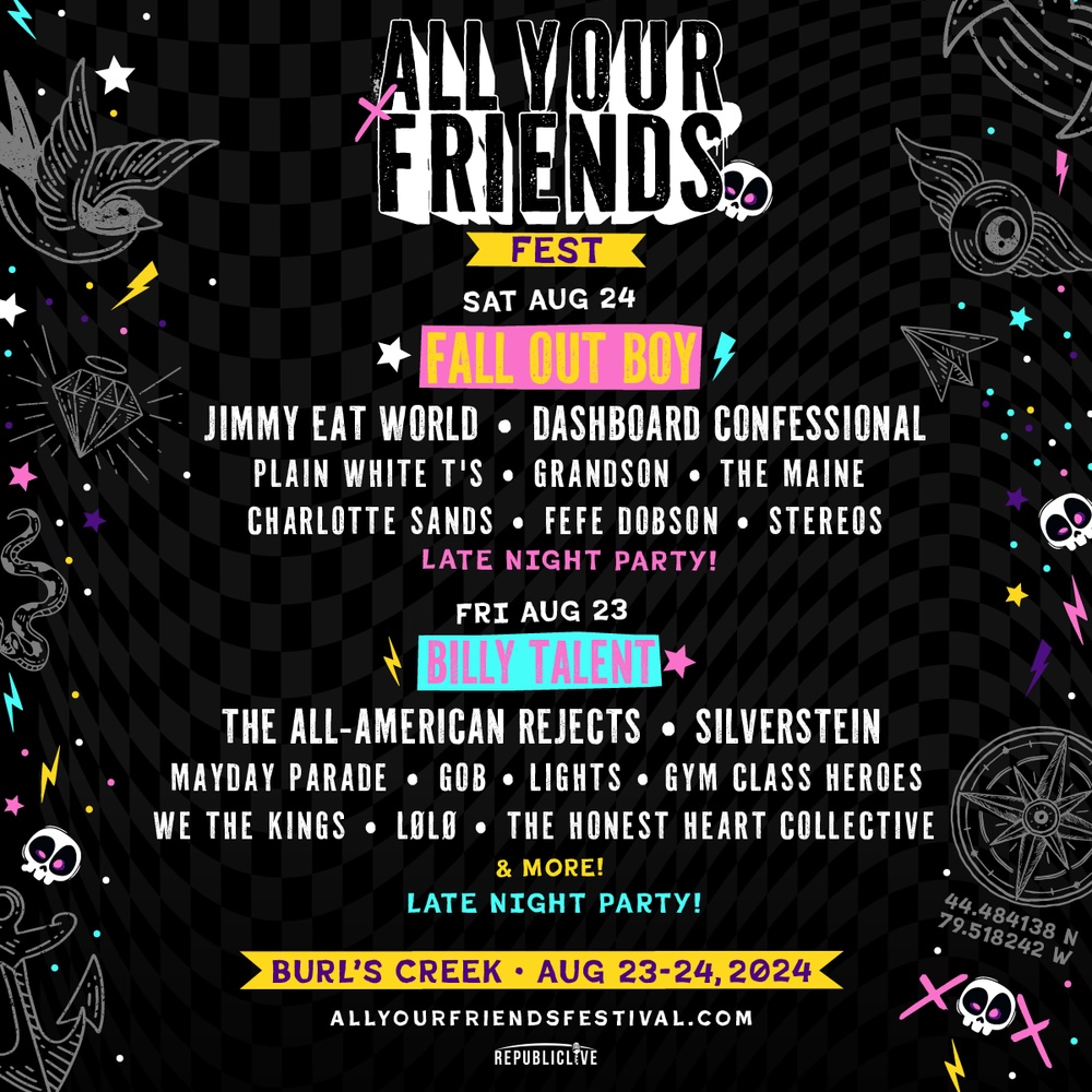 All Your Friends Fest 2024 lineup poster