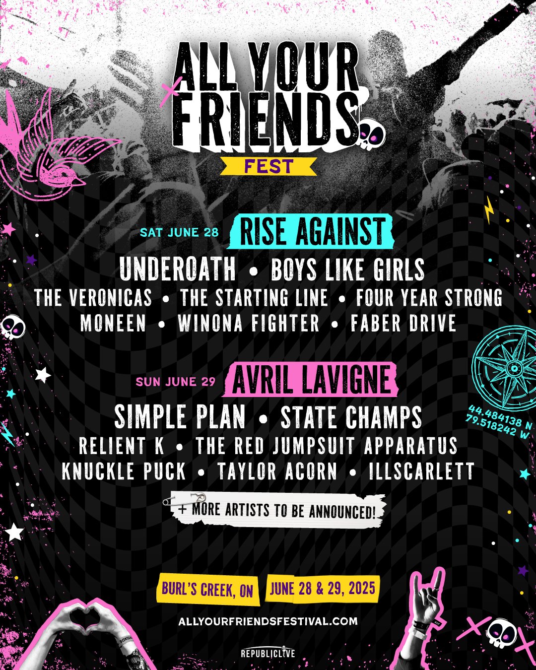 All Your Friends Fest 2025 lineup poster