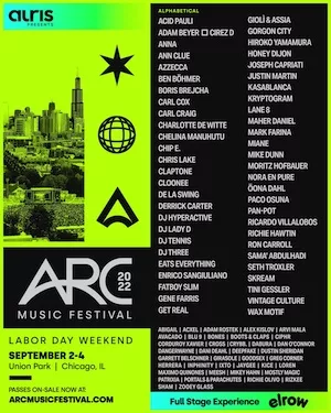 ARC Music Festival 2022 Lineup poster image