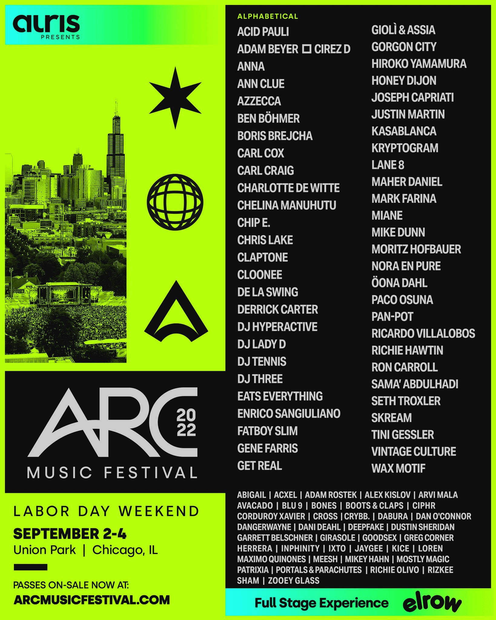 ARC Music Festival Lineups