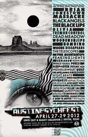Austin Psych Fest 2012 Lineup poster image