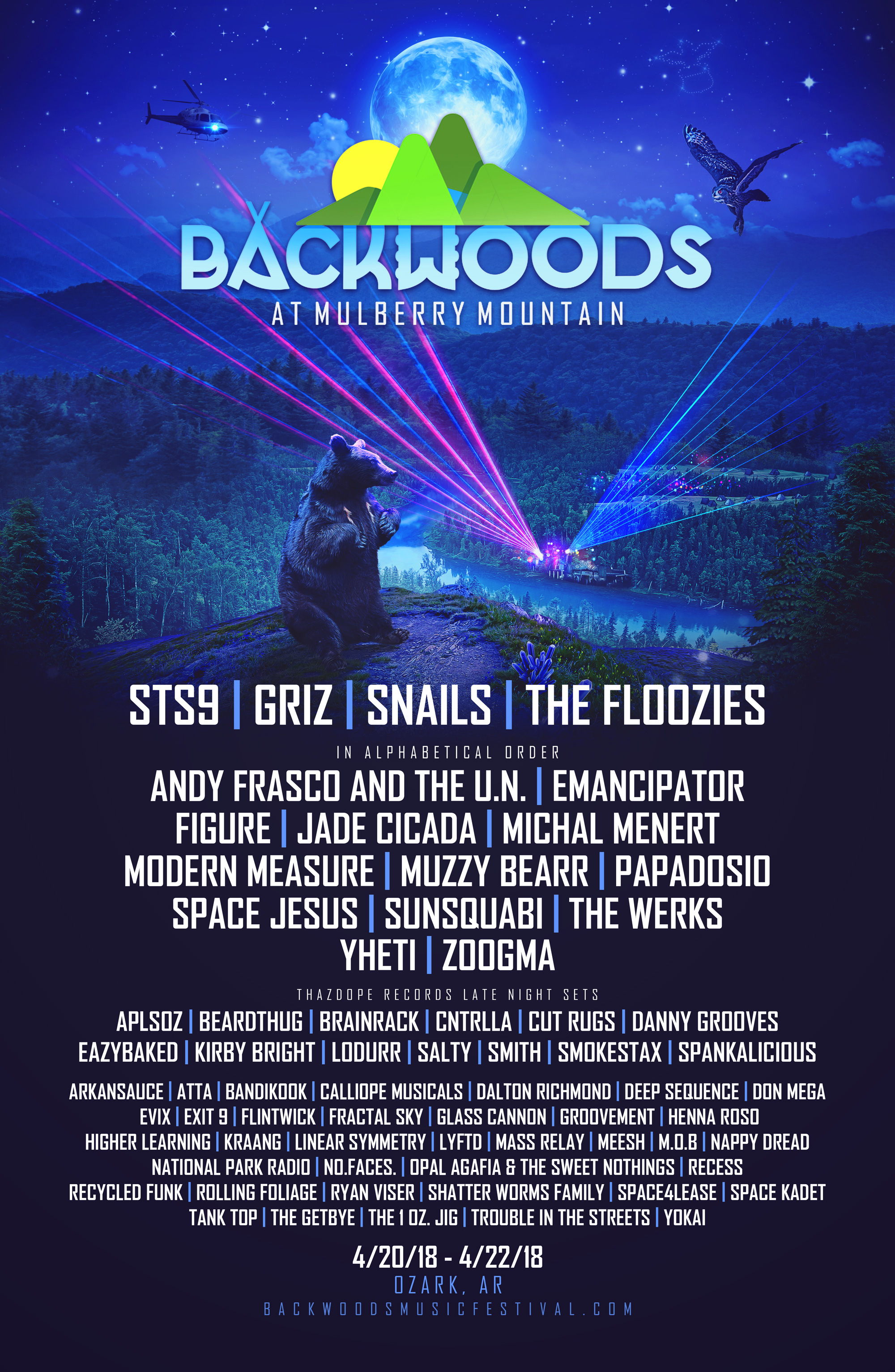 Backwoods at Mulberry Mountain 2018 Lineup poster image