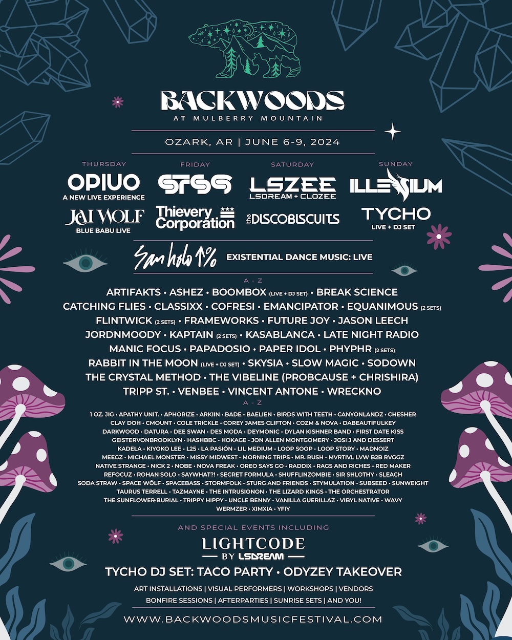 Backwoods at Mulberry Mountain 2024 Lineup poster image