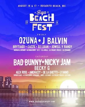 Baja Beach Fest 2019 Lineup poster image