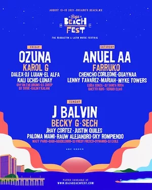 Baja Beach Fest 2021 Lineup poster image