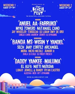 Baja Beach Fest 2022 Lineup poster image