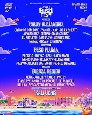 Baja Beach Fest 2024 Lineup poster image