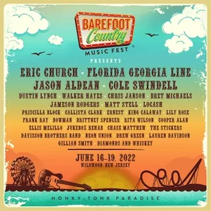 Barefoot Country Music Fest 2022 Lineup poster image
