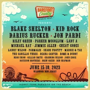 Barefoot Country Music Fest 2023 Lineup poster image