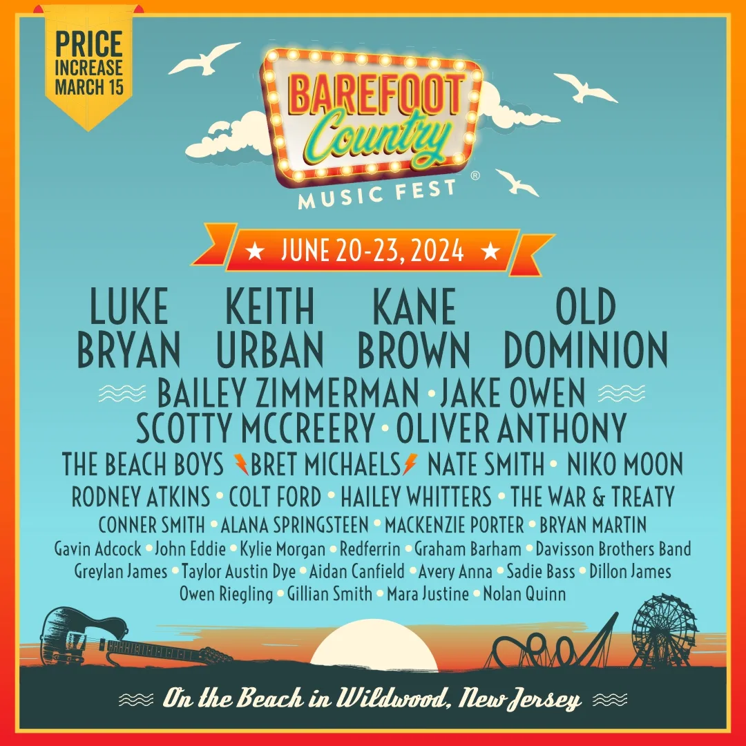 Barefoot Country Music Fest 2024 Lineup poster image