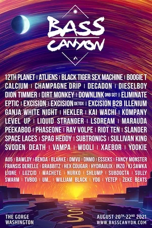 Bass Canyon 2021 Lineup poster image