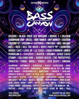 Bass Canyon 2023 Lineup poster image