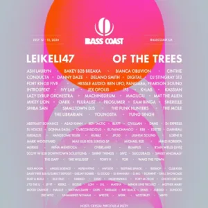 Bass Coast Festival 2024 Lineup poster image