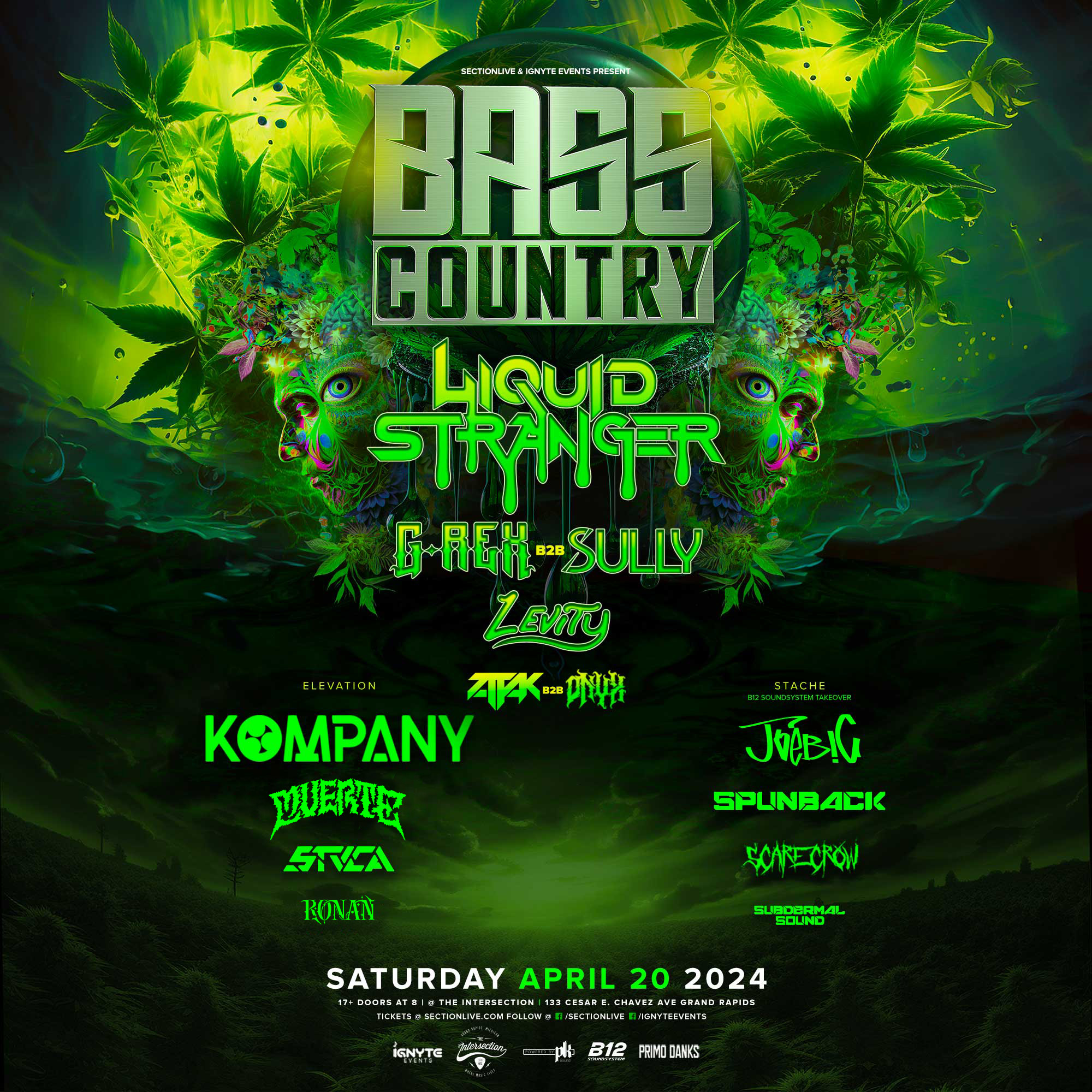 Bass Country MI lineup poster
