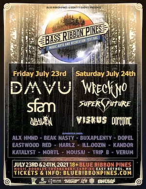 Bass Ribbon Pines Music Festival 2021 Lineup poster image