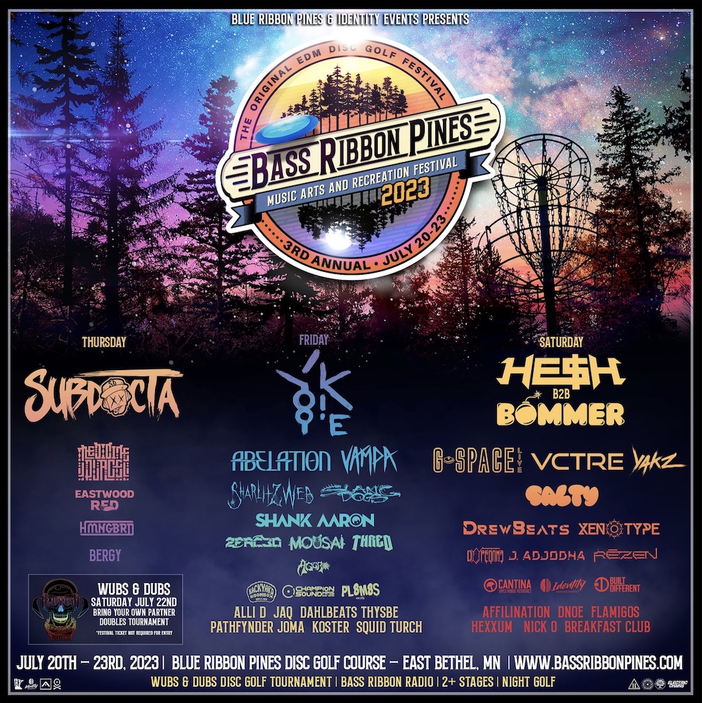 Bass Ribbon Pines Music Festival 2023 Lineup poster image
