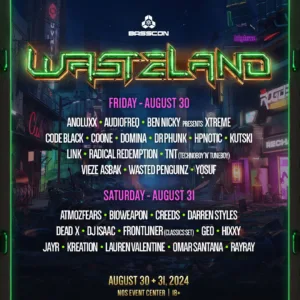 Basscon Wasteland 2024 Lineup poster image