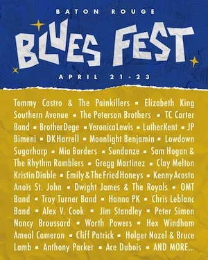 Baton Rouge Blues Festival 2023 Lineup poster image