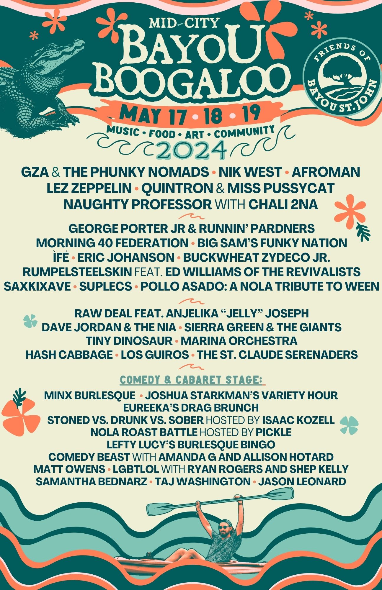 Bayou Boogaloo 2024 Lineup Grooveist