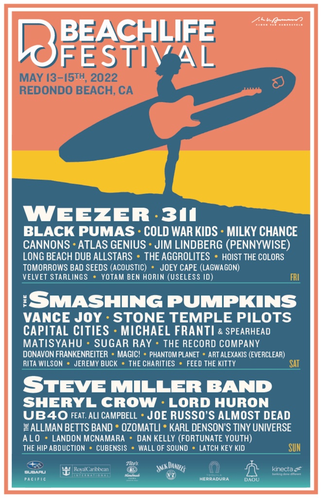 beachlife festival 2022 lineup poster