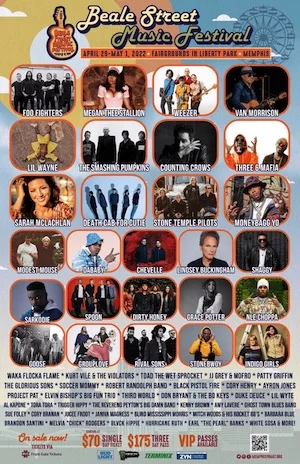 Beale Street Music Festival 2022 Lineup poster image