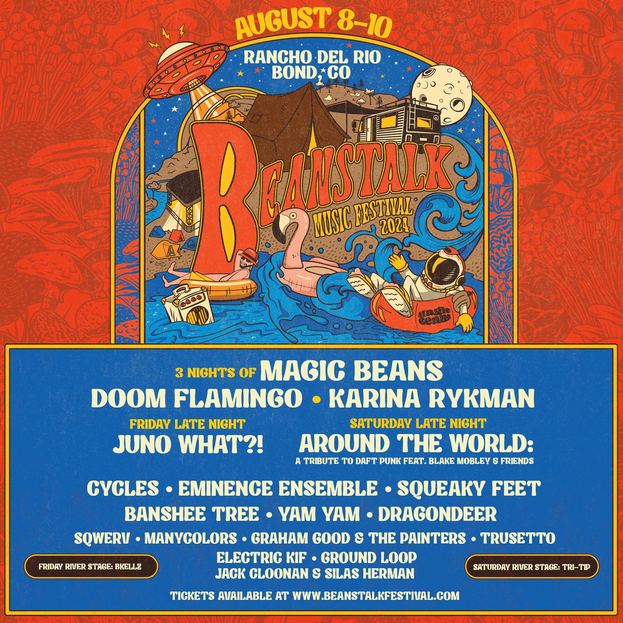 Beanstalk Music Festival 2024 lineup poster