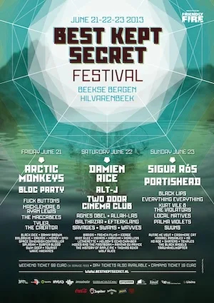 Best Kept Secret Festival 2013 Lineup poster image