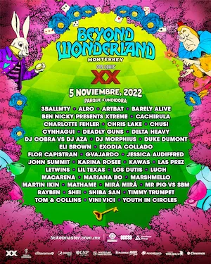 Beyond Wonderland Monterrey 2022 Lineup poster image