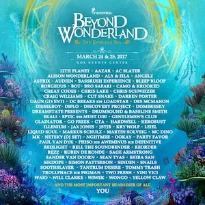 Beyond Wonderland SoCal 2017 Lineup poster image