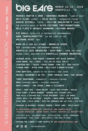 Big Ears Festival 2018 Lineup poster image