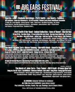 Big Ears Festival 2022 Lineup poster image