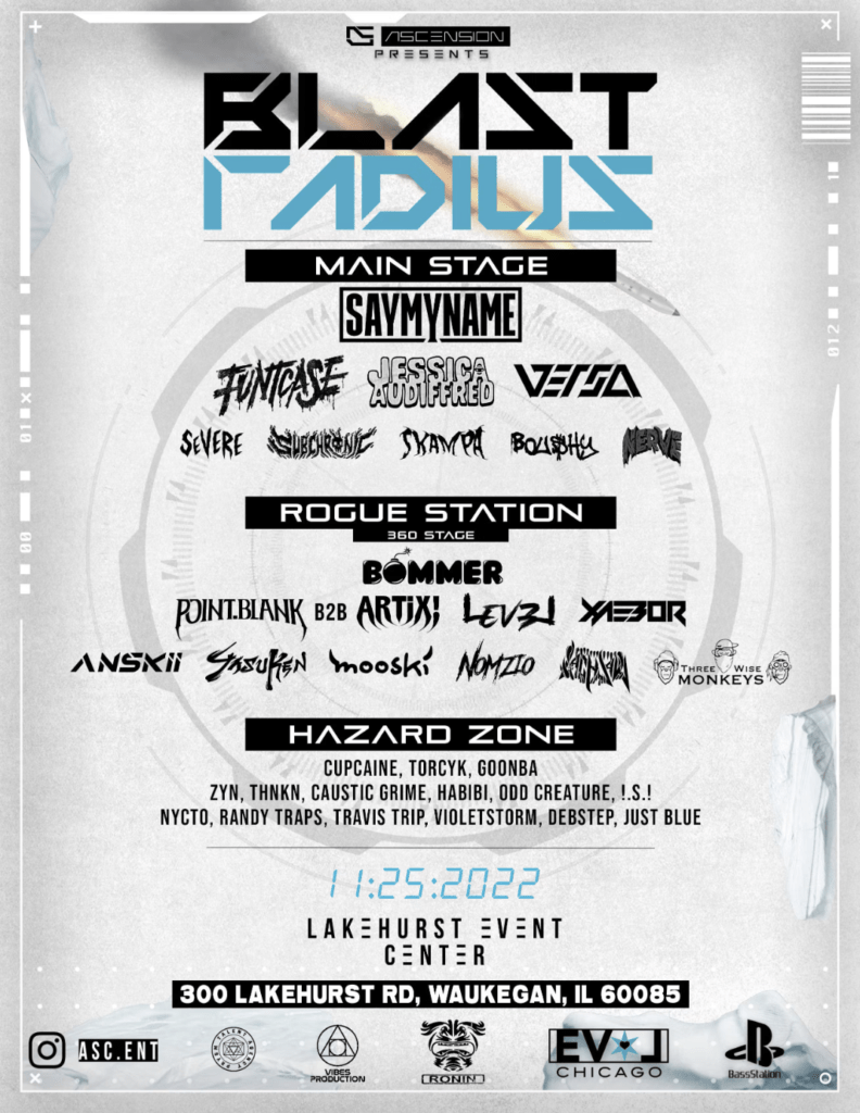 blast radius music festival 2022 lineup poster