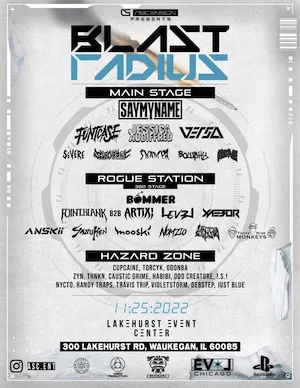 Blast Radius Music Festival 2022 Lineup poster image