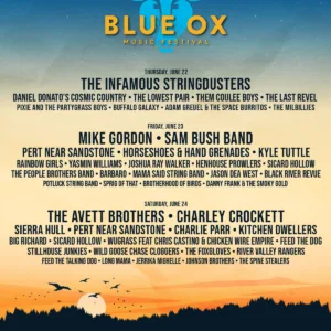 Blue Ox Music Festival 2023 Lineup poster image