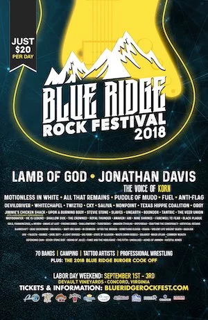 Blue Ridge Rock Festival 2018 Lineup poster image
