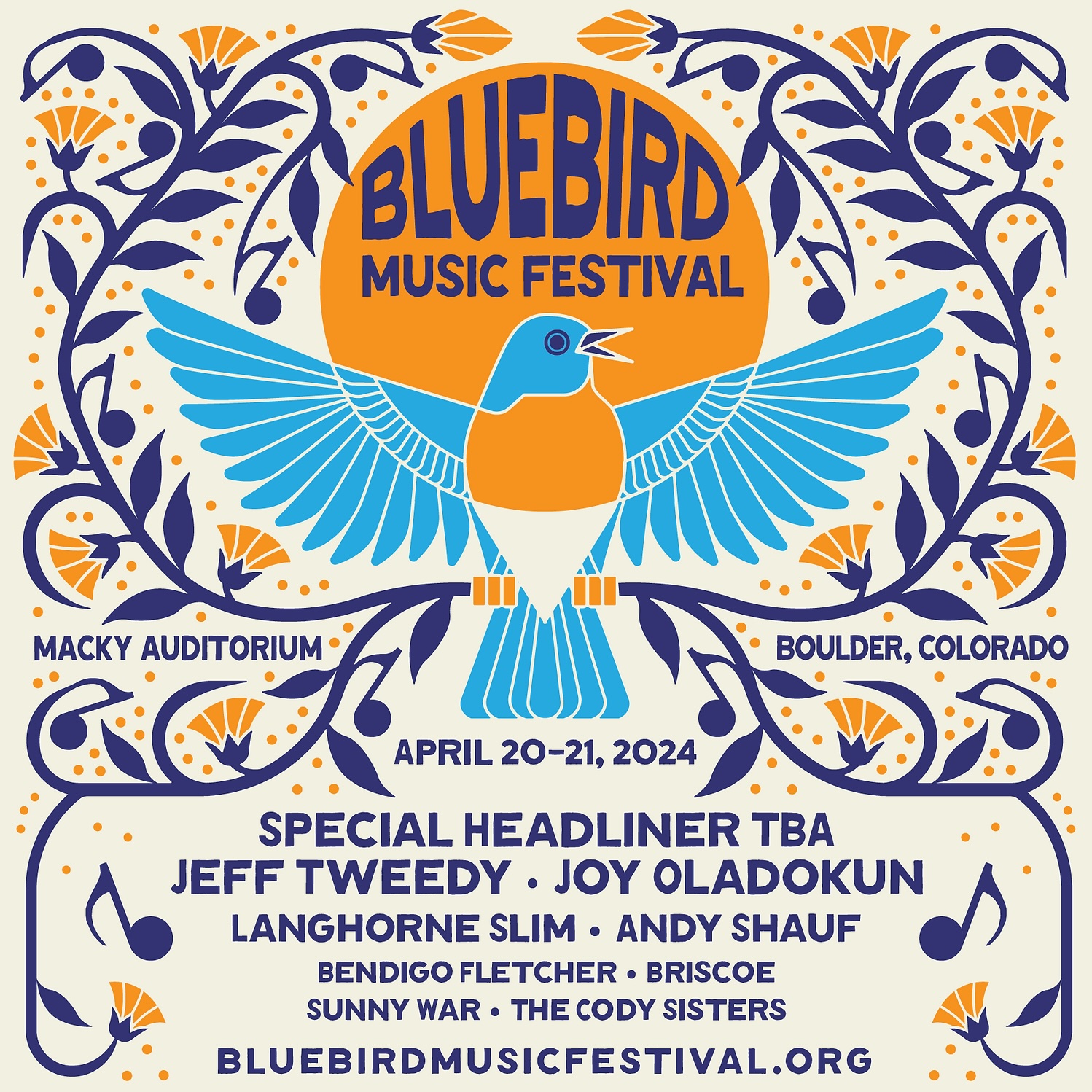 Bluebird Music Festival 2024 Lineup Poster 