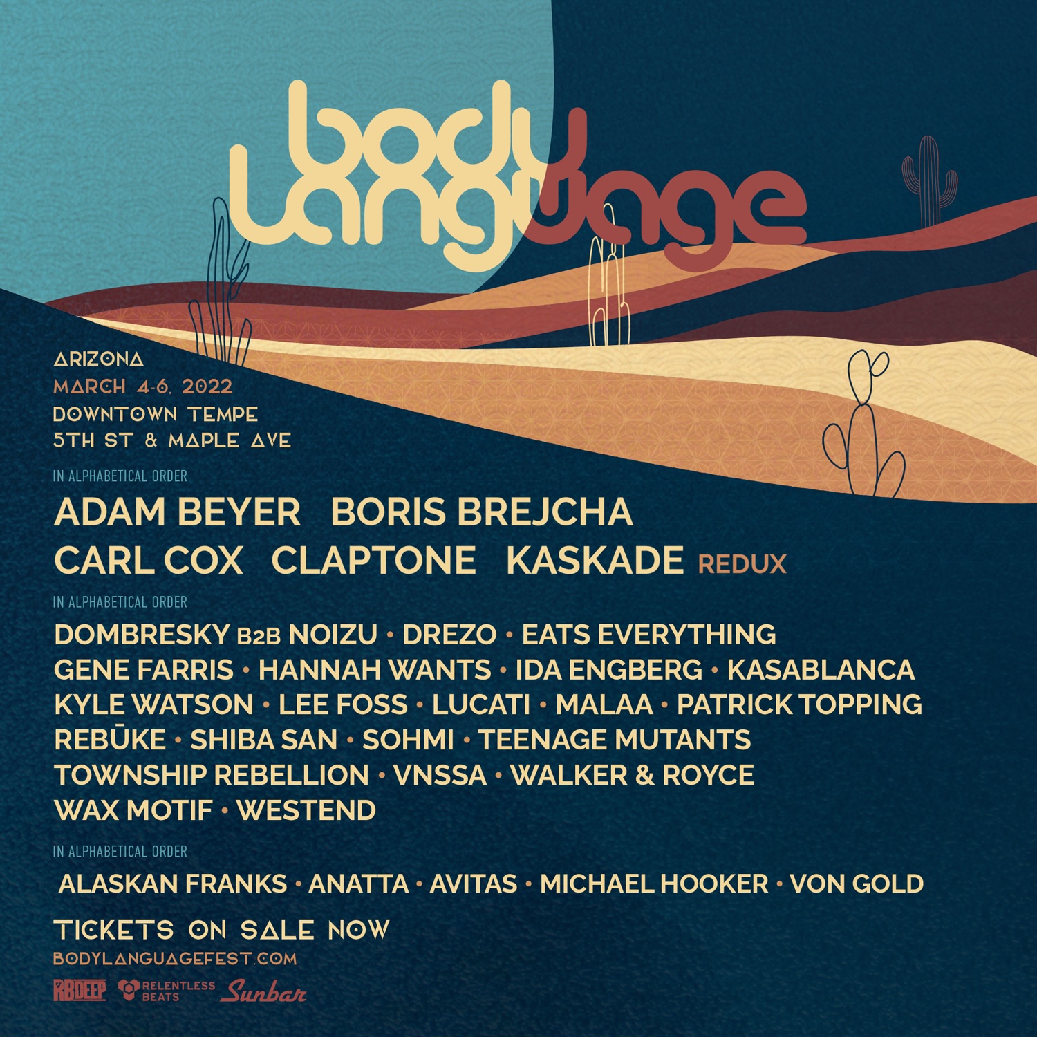 Body Language Festival 2022 lineup poster